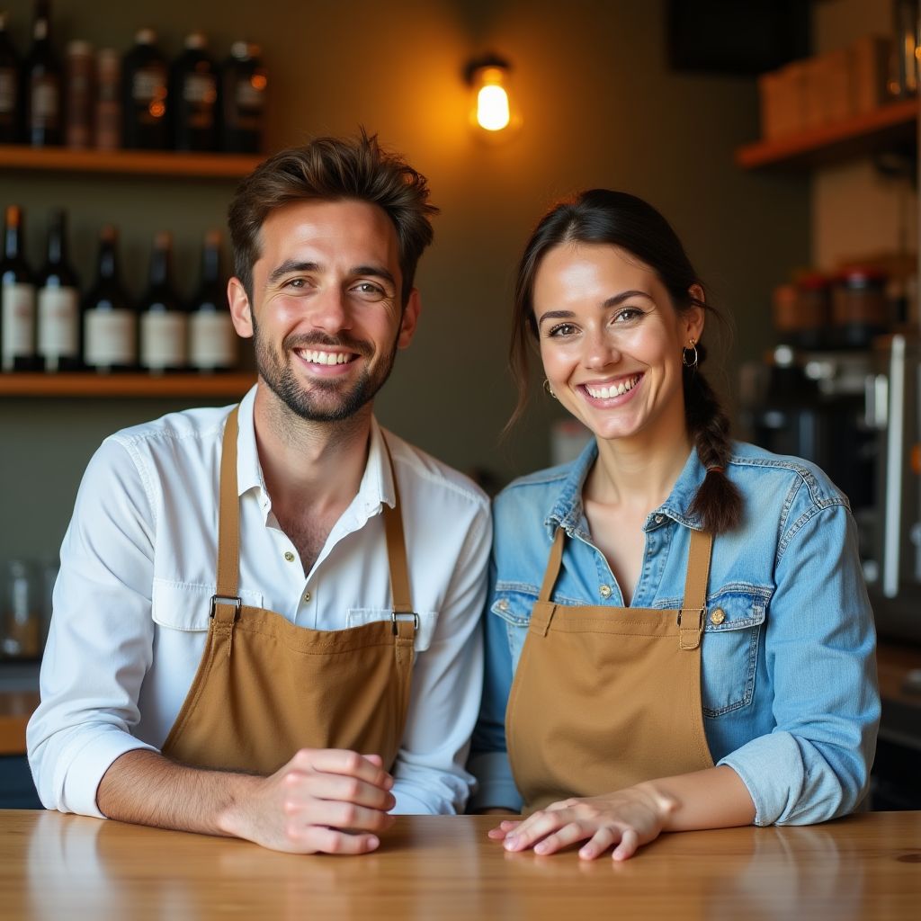 Sweet Drinks founders in their first shop