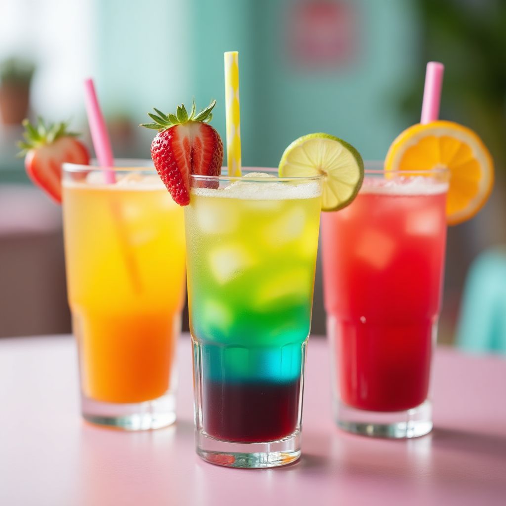 Children's Birthday Party Colorful Drinks